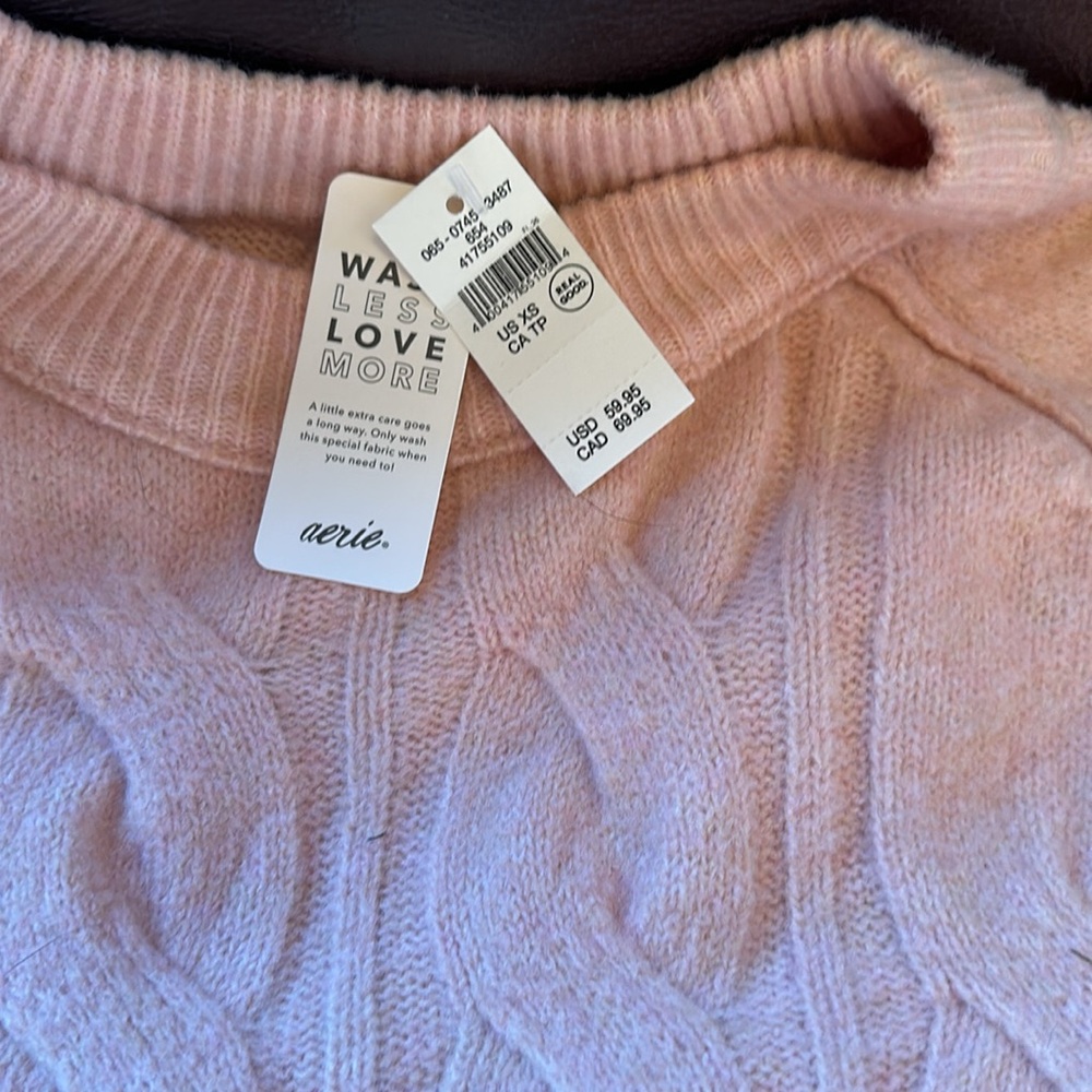 NWT Aerie XS cable knit sweater.
Super soft oversized fit. - Picture 2 of 3